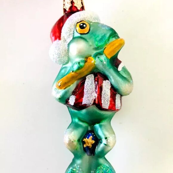 NEW Authentic Christopher Radko Cute FROG POND THUMPERS Hand Made Glass Ornament - Picture 7 of 7